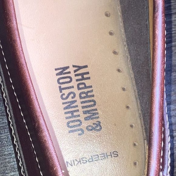 Men’s JOHNSTON & MURPHY Fowler Kiltie Tassel Style 25-8334 - Size 8 Sheepskin - Picture 12 of 14